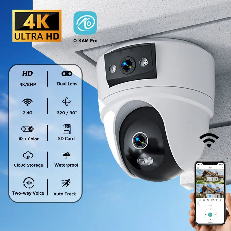 DualLens DualScreen Smart GuardCam Pro